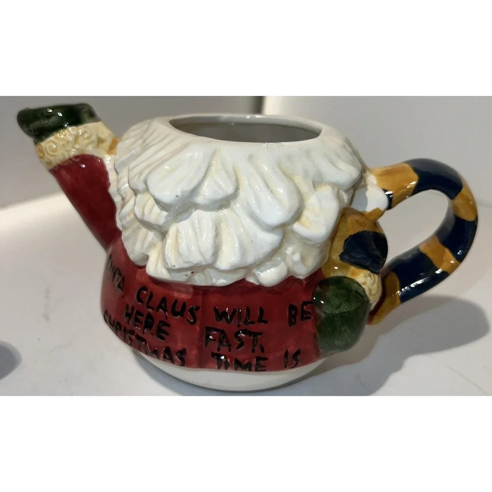 Santa Claus‎ Tea For One Set Ceramic Teapot and Mug Christmas Holiday Decor